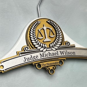 Gift for Lawyers, Personalized Gift Ideas for Judge, Investiture Ceremony, Personalized Hanger for Judge, Personalized Robe Hanger, Law