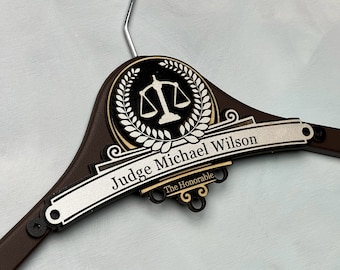 Gift for Lawyers, Personalized Gift Ideas for Judge, Investiture Ceremony, Personalized Hanger for Judge, Personalized Robe Hanger, Law