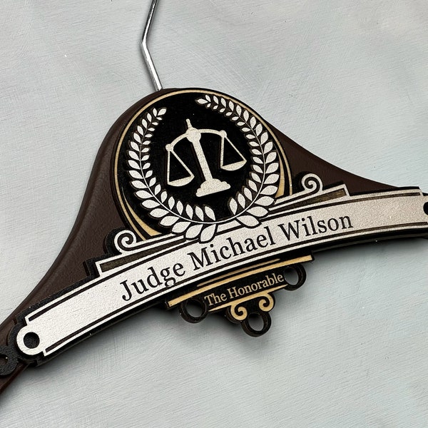 Gift for Lawyers, Personalized Gift Ideas for Judge, Investiture Ceremony, Personalized Hanger for Judge, Personalized Robe Hanger, Law