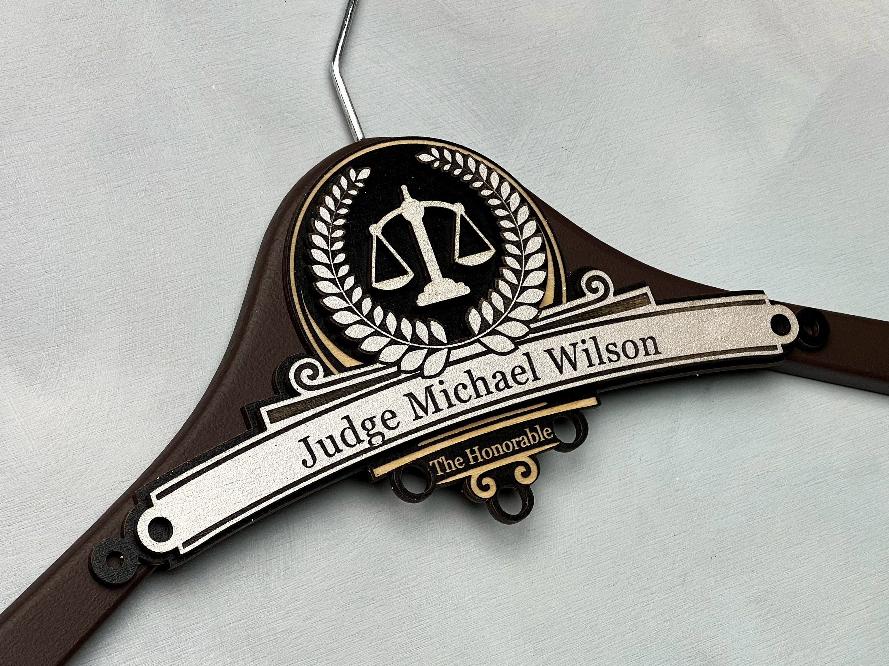Gift for Lawyers, Personalized Gift Ideas for Judge, Investiture Ceremony, Personalized Hanger for Judge, Personalized Robe Hanger, Law