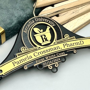 Apothekergeschenk: Personalisierte weiße Mantelzeremonie für neuen Apotheker / 1. Weißmantelgeschenk Pharm.D, Weihnachtsgeschenk für neuen Doktor