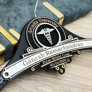 Laser Engraving, Medical Student Gift for New Doctor Coat Hanger Medical School Graduation, 1st White Coat Hanger, First White Coat Gift
