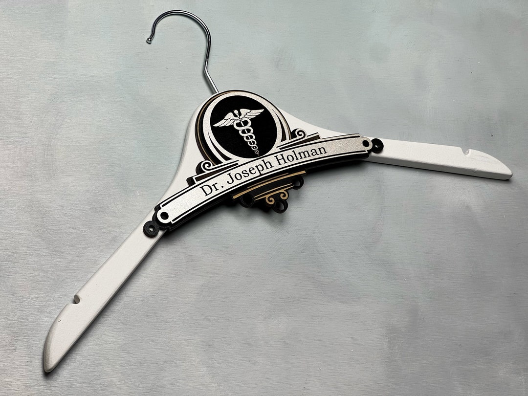 Gift for New Doctor, White Coat Hanger, Medical Student Gift, Christmas