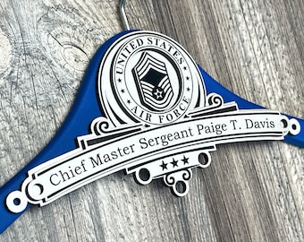 USAF Personalized Gift, Air Force Rank Hanger, USMC Graduation Gift, USA Marine Veteran Personalized Gifts, Marine Corps Promotion Gift