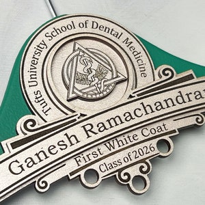 1st White Coat Hanger, Dental School White Coat Ceremony Gift, Custom Hanger for Doctor, Doctor Coat Hanger, Gift for New Dentist