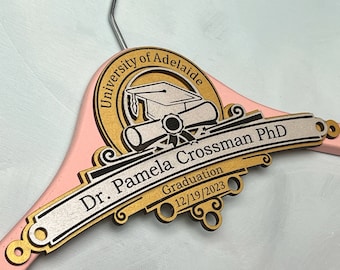 Personalized PhD Graduation Gift, Personalized PhD Hanger, PhD Gift, Doctorate Graduation Gift, Hooding Ceremony Gift, Doctoral Candidate