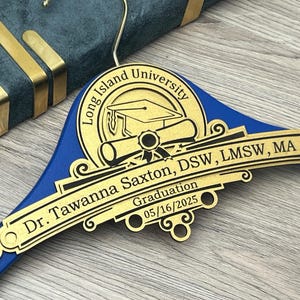Personalized PhD Hanger, PhD Gift, Personalized PhD Graduation Gift, Doctorate Graduation Gift, Hooding Ceremony Gift, Doctoral Candidate