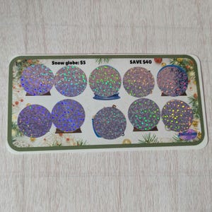 Cartes A6 plastifiées SnowGlobe Challenge Noël à gratter
