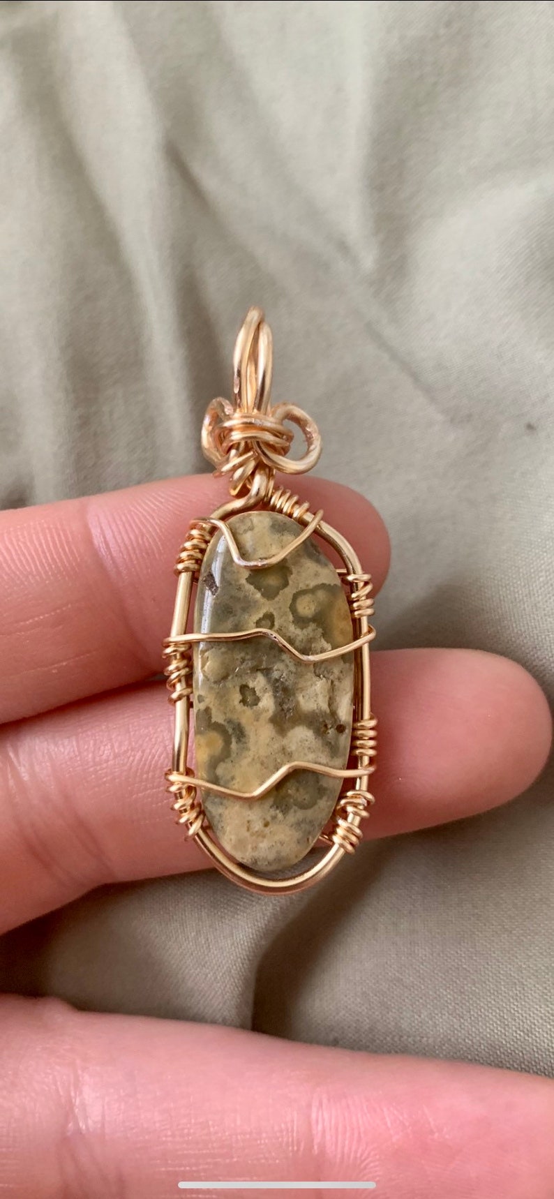 Ocean Jasper Crystal Pendant
