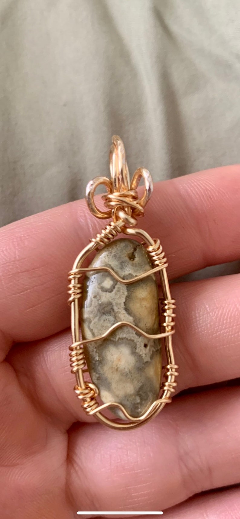 Ocean Jasper Crystal Pendant