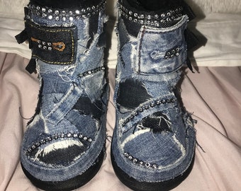 Denim Ugg Boots - Etsy