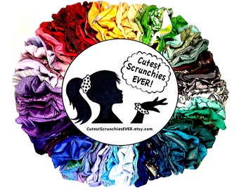 Scrunchies for girls and women Party favors for girls Hair accessories Pony tail holder Handmade hair tie Gifts Stocking stuffers VSCO girl