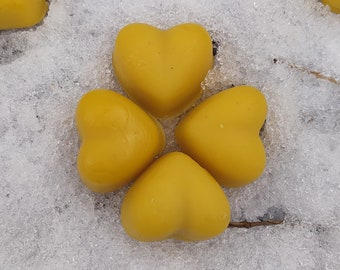 Pure beeswax melts hearts