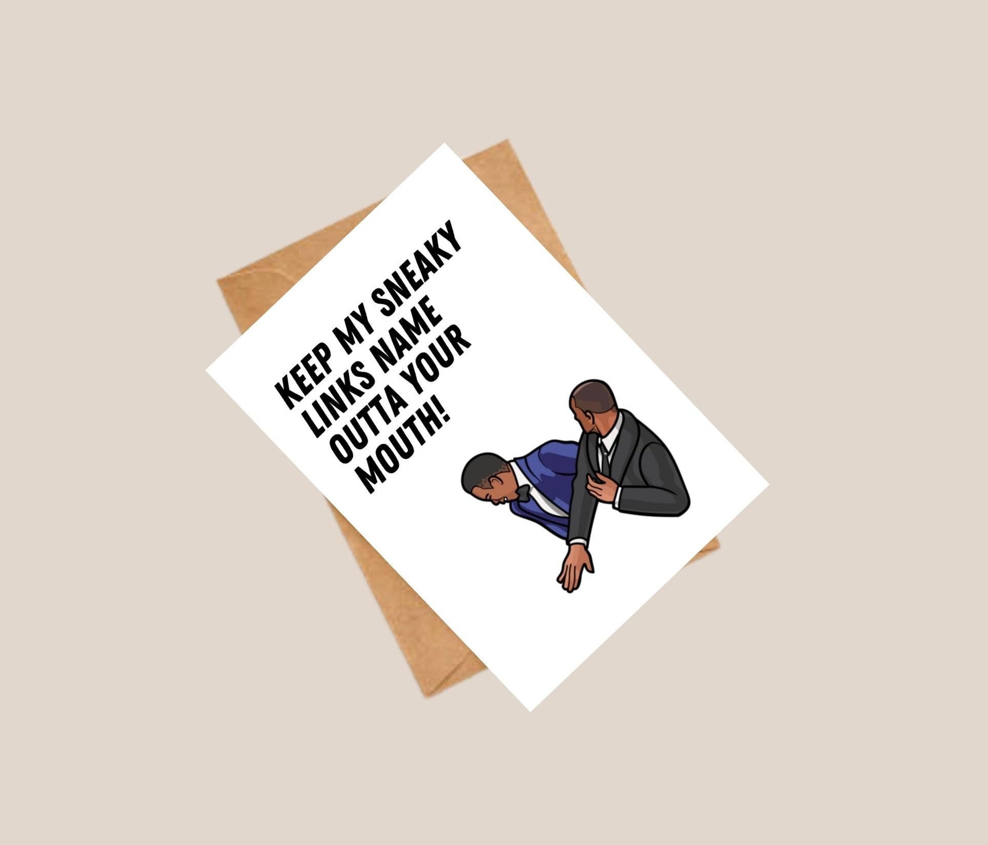 Fun Birthday Card keep My Sneaky Links Name Out of Your - Etsy Fun Birthday Card keep My Sneaky Links Name Out of Your - Etsy