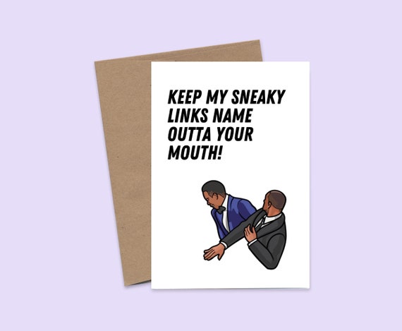 Fun Birthday Card keep My Sneaky Links Name Out of Your - Etsy Fun Birthday Card keep My Sneaky Links Name Out of Your - Etsy