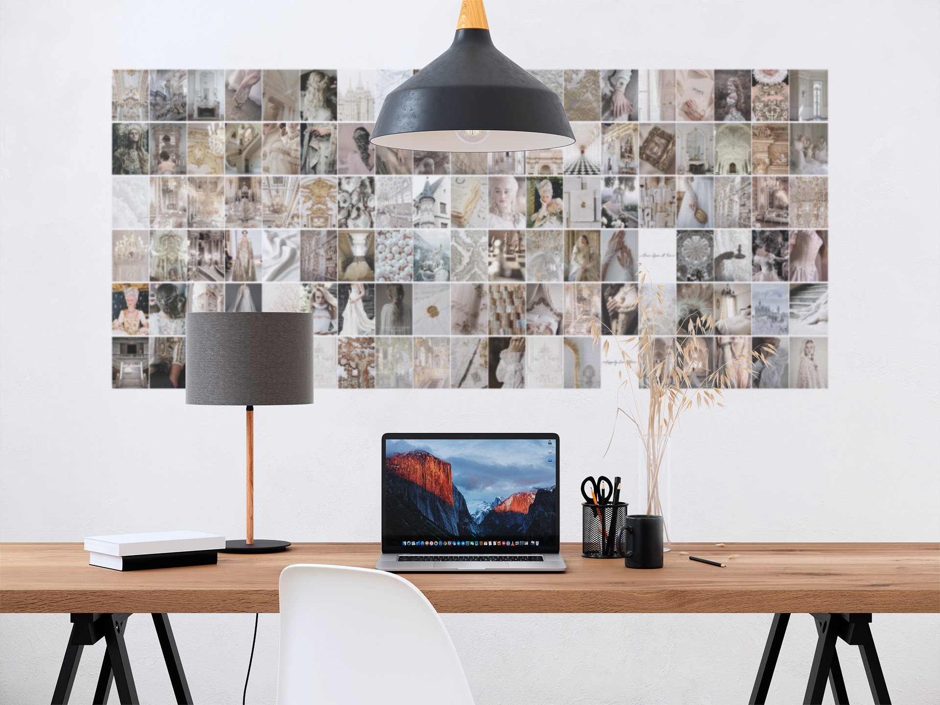 Royalcore Aesthetic Wall Collage Kit, White Room Decor, Collage Kit