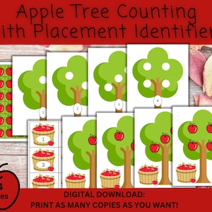 Activiteit appelbomen tellen: herfstklas afdrukbaar (digitale download)