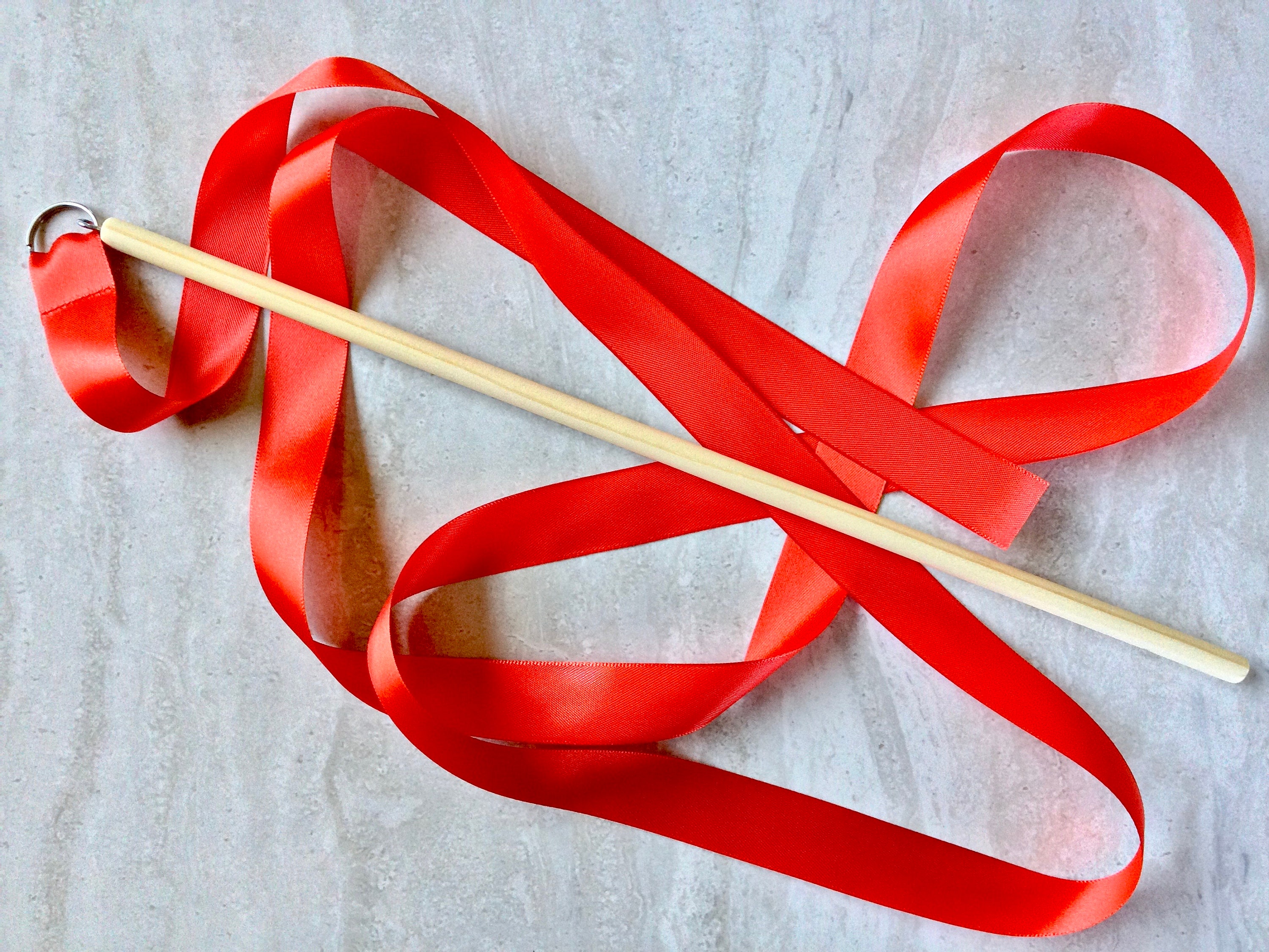 Ribbon wands ribbon dancer red satin ribbon long wooden Etsy