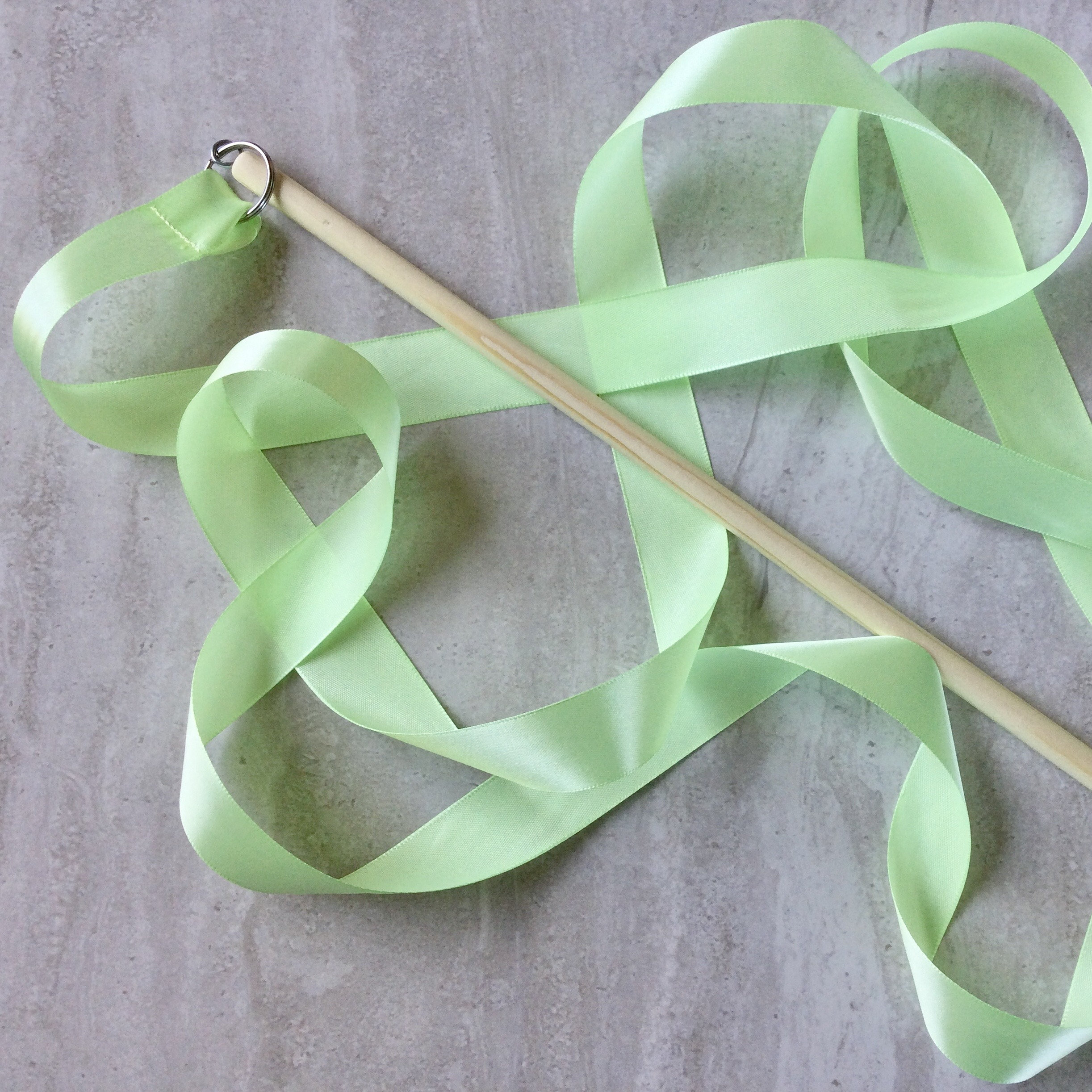 Mint satin hair ribbon - ♻️