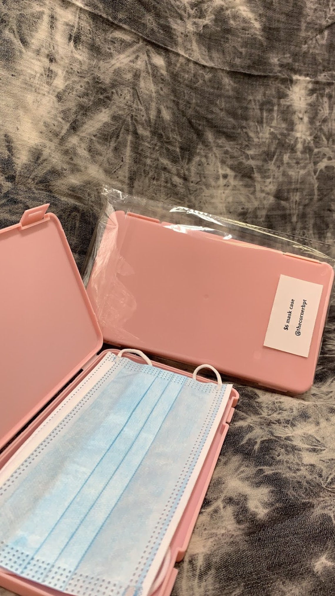 PINK Portable Face Mask Container PPE Protection Case Box Etsy