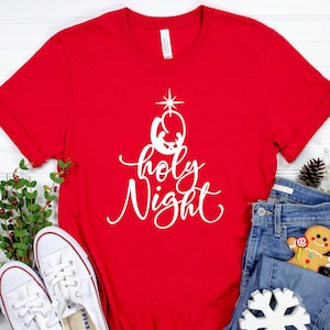 O Holy Night Shirt, Christian Christmas Shirts,  Christmas Song Shirts, Holiday Shirts, Christmas Shirt.