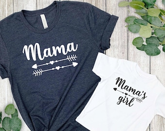 Mama and Daughter Matching Tees (Soft Cotton, Unisex Fit)