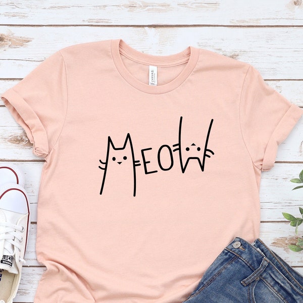 Meow Blue Cotton Shirt main image 1