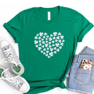 Shamrock Heart Shirt, St Patricks Day Crewneck, Shamrock Shirt, Saint Patrick's Day, Irish Shirt, St. Patty's Day Shirts for Men and Women.