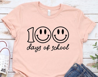 100 Days Of School Shirt,  Back To School Shirt, Teacher Appreciation Shirt, 100 Days Brighter Shirt.