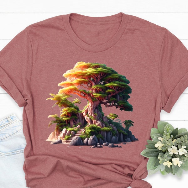 Tree Of Life Shirt, Watercolor Tree Of Life Shirt, Tree with Roots Design Shirt, Tree Shirt, Gnarled Tree T-shirt, Nature Lover Shirt.