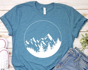 Mountain Shirt, Hiking Gifts, Nature Shirt, Camping T Shirt, Shirts for Women,  Graphic Tee,  Travel Shirt, Hiking Shirt, Gift for Her.