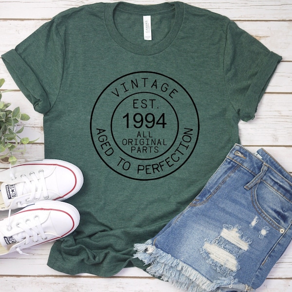 Vintage 1994 Shirt, 1994 Birthday Shirt, 30th Birthday Shirt, Classic 1994 Shirt, 1994 tshirt, Aged To Perfection, 30th Birthday Shirt.