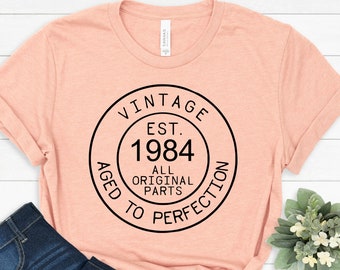 40th birthday gifts for women T-shirt-Turning 40 shirt for women-40th birthday gift for her-Tshirt women-Vintage 1984 Shirt.