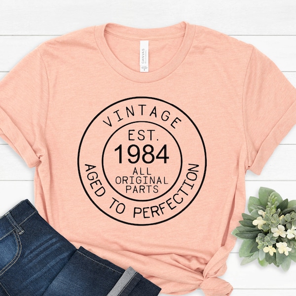 40th birthday gifts for women T-shirt-Turning 40 shirt for women-40th birthday gift for her-Tshirt women-Vintage 1984 Shirt.
