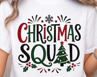 Christmas Squad Shirt, Matching Family Christmas T-Shirt, Holiday Group Tee, Christmas Party Shirt, Festive Xmas Gift.