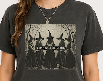 Vintage Witch Halloween Tee: Feminist Graphic, Cozy Sweatshirt