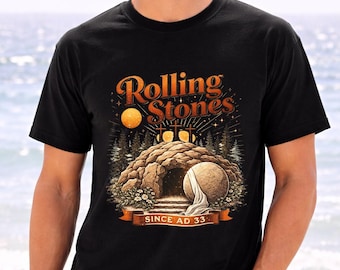 Vintage Rock Graphic Tee, Retro Stone Art Apparel, Music Inspired Gift.