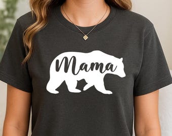 Mama Bear Shirt Funny Mom Gift Cute Mother Tee