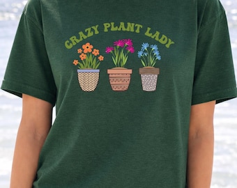 Crazy Plant Lady T-Shirt: Playful Potted Houseplants Design