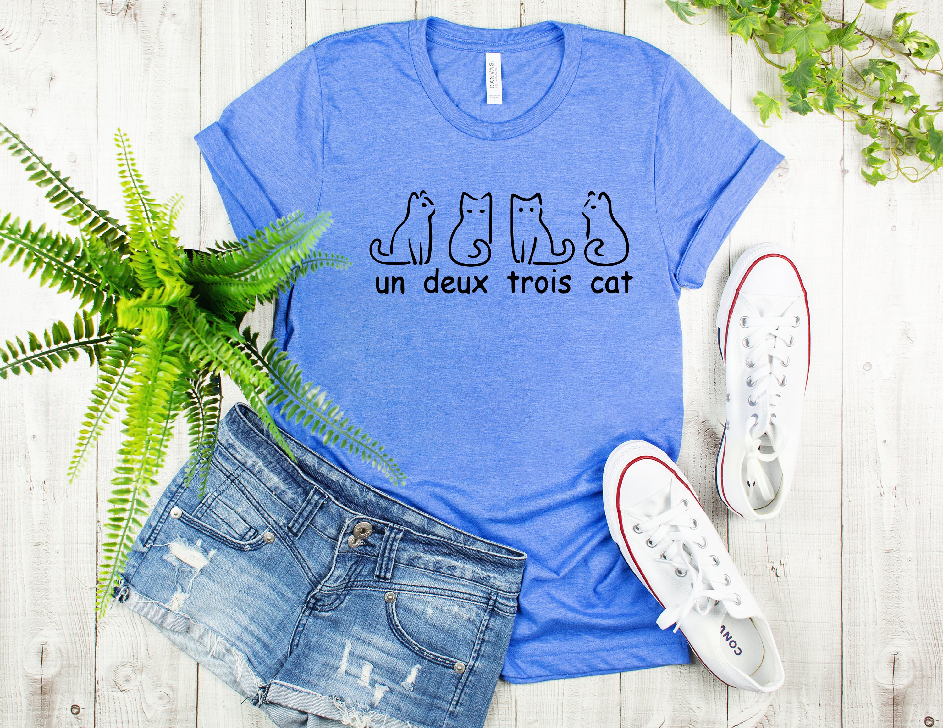 Un Deux Trois Cat Shirt Cat Mom Shirt Cat Lover Gift Funny Etsy