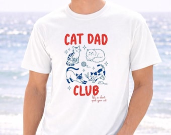 Cat Dad Shirt: Casual Graphic Tee - Unisex Fit, Soft Cotton