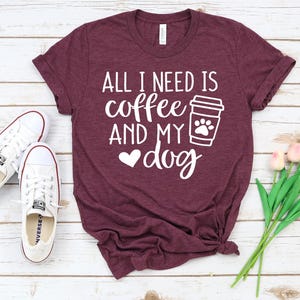 Funny Dog Mom T-Shirt: Coffee Lover Design, Casual Fit image 4