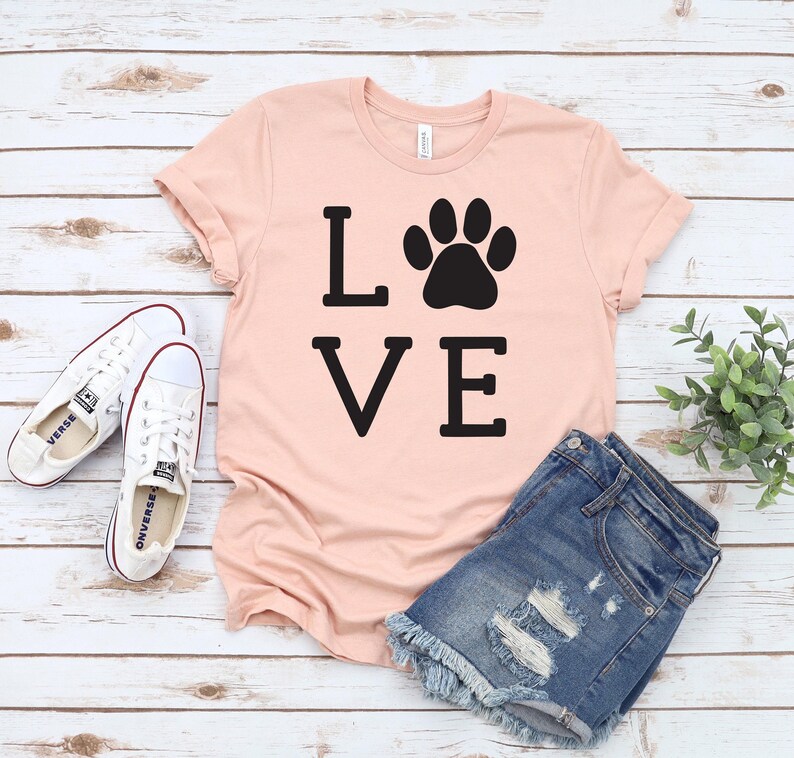 Dog Mom T-Shirt, Funny Paw Print (Women's Casual Fit) image 1