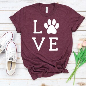Dog Mom T-Shirt, Funny Paw Print (Women's Casual Fit) image 5
