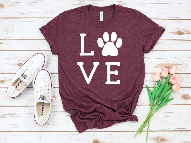 Dog Mom T-Shirt, Funny Paw Print (Women's Casual Fit) image 5