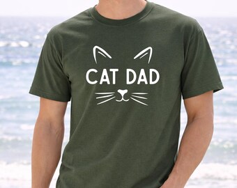 Cat Dad Shirt: Funny Minimalist Design - Unisex Comfort Tee