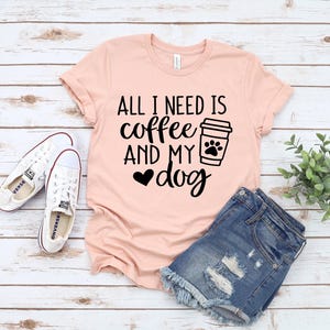 Funny Dog Mom T-Shirt: Coffee Lover Design, Casual Fit image 2