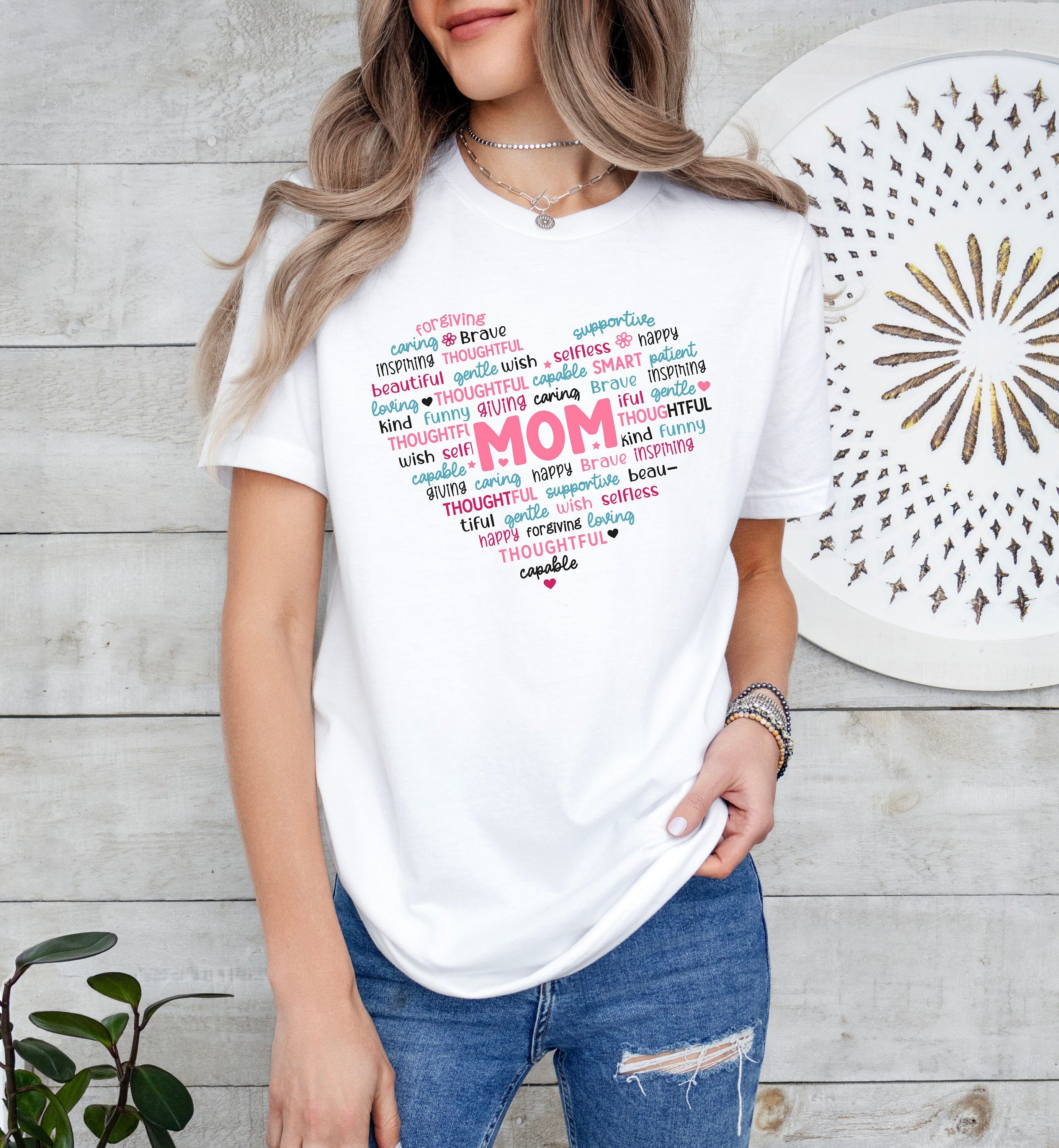 Mom Heart T-Shirt, Mother's Day Gift for Mom, Cute Mimi Shirt, Gift Idea for Mothers, Heart Design Tee, Family Love Apparel