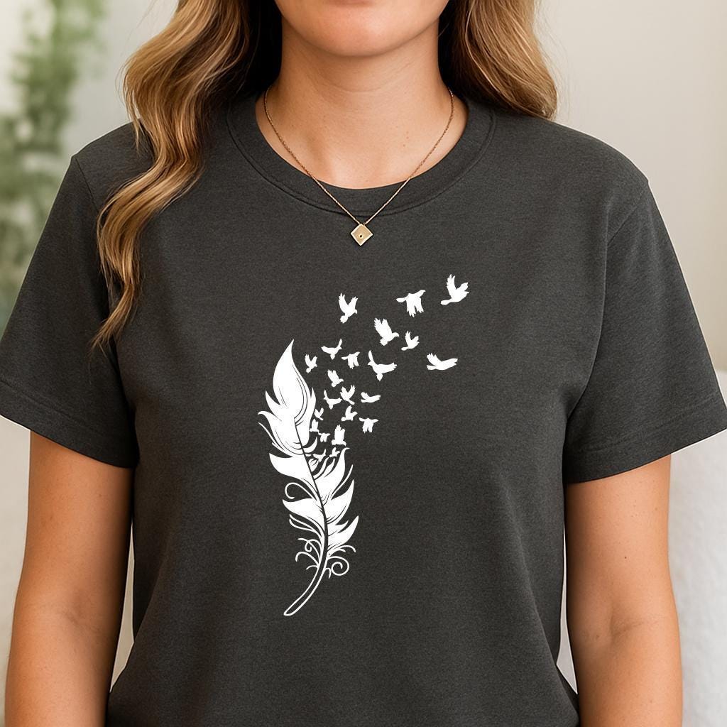 Feather Tshirt Women - Etsy Canada
