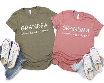 Personalized Grandparent Shirt: Custom Grandchildren Names